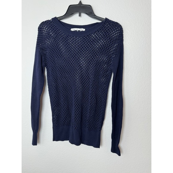 Trina Turk Open‎ Weave Navy Sweater, size small - Picture 1 of 5
